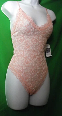 NEW HANKY PANKY 598451 RPMA MADE IN USA CROSS-DYED LACE THONG BODYSUIT L - Image 1 of 2