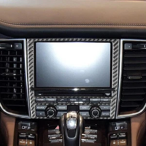For Porsche Panamera 2010-2016 Carbon Fiber Center GPS Navigation Frame Trim - Imagen 1 de 6