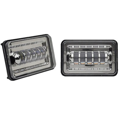 4X6" LED HID Bombillas Cristal Transparente Sellado Faro Faro Par Foto 1 de 4