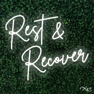 NEW "REST & RECOVER" 30x26 LED FLEX WALL SIGN COLOR OPTIONS & REMOTE LF048 - Picture 1 of 4
