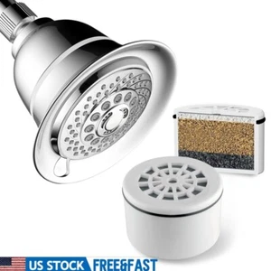 Hochdruck gefilterter Duschkopf 6 Stufen 3 Stufen Wasserfilter einfache Installation - Bild 1 von 10