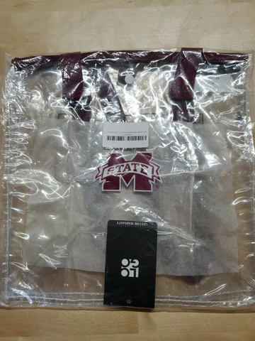 LOGO BRANDS 177-65P Mississippi State Stadium Clear Bag Cover