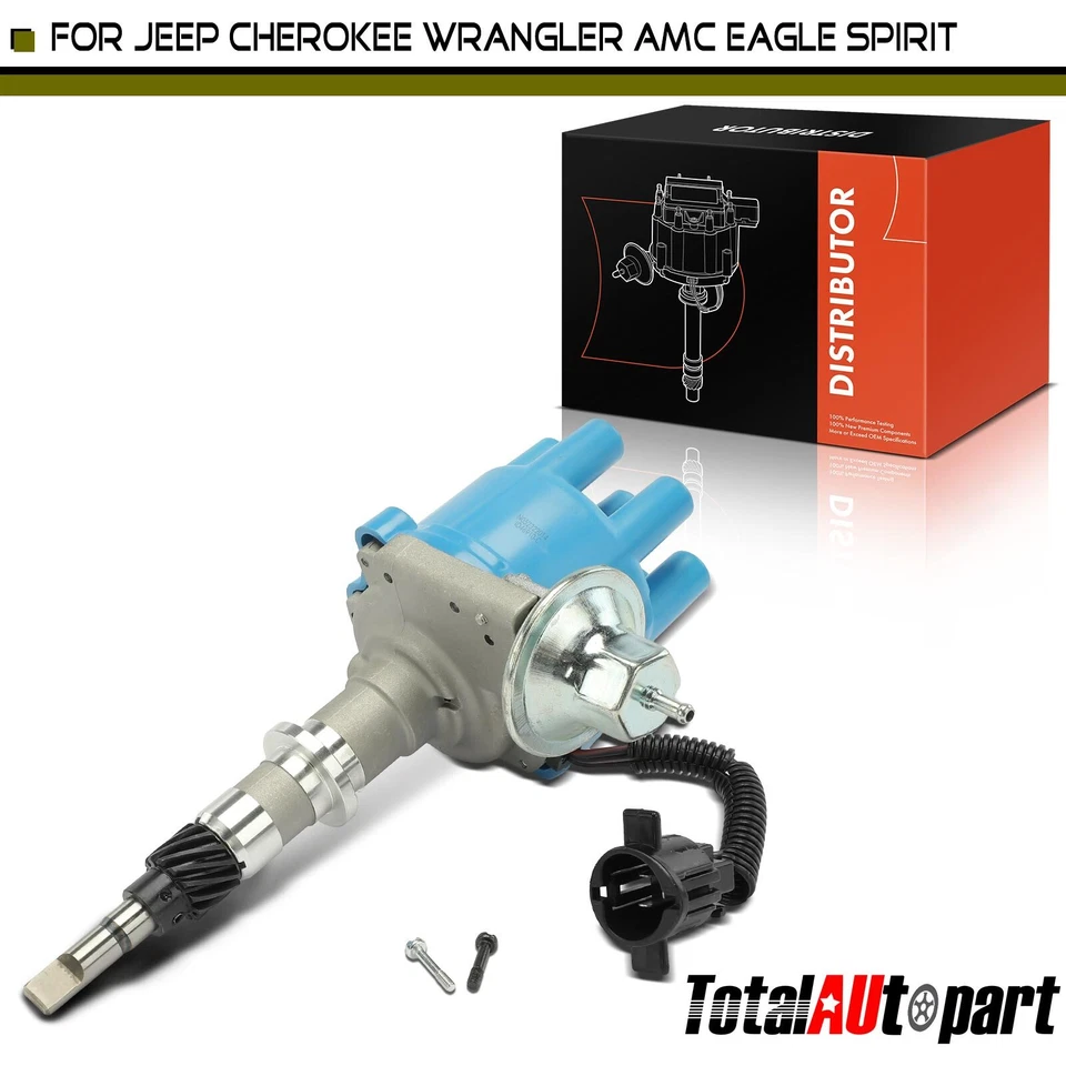 Distribuidor de encendido con tapa y rotor para Jeep Grand Wagoneer Cherokee CJ7 AMC Foto 1 de 4
