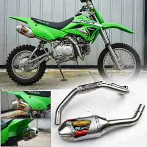 Q4 Full System Exhaust Muffer Racing Short Pipe V.3 KAWASAKI KLX110 KLX110R L - Picture 1 of 12