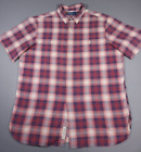 Polo Ralph Lauren Plaid Short Sleeve Button Up Shirt Mens XL US-RL Naval Reserve