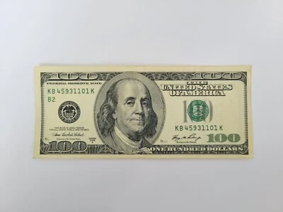 2006 $100 One Hundred Dollar Bill, Federal Reserve Note, Serial # KB45931101K - Image 1 of 2