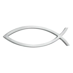 Emblema de pez cristiano Jesús de 4" símbolo insignia decorativa pegatina calcomanía plástico ABS - Imagen 1 de 5