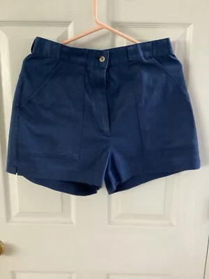 Vintage Woolrich Women's Navy Blue Shorts - Size 14 - Preowned - Image 1 of 4