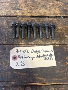 1994 - 2002 DODGE RAM CUMMINS AUTO / MANUAL BELLHOUSING TO ADAPTER PLATE BOLTS - Picture 1 of 4