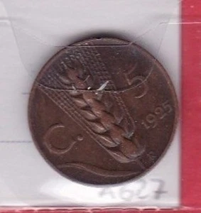 A627: Moneta Coin Vittorio Emanuele III - 5 Centesimi 1925 Spiga - Picture 1 of 1