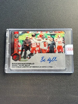 Baker Mayfield 2019 Elements Mettle Moments Auto Autograph Browns 7/10 - Image 1 of 2