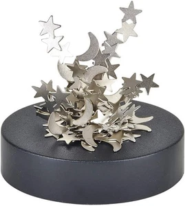 Magnetische Stern und Mond Skulptur 1 Stück, Silber - Bild 1 von 3