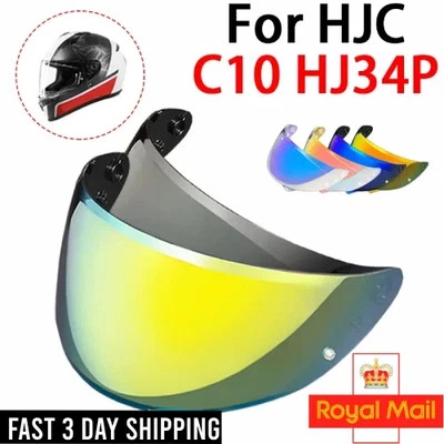 UNBRAND Motorcycle Helmet Visor Lens Fits For HJC C10 HJ34P Helmet Wind Shield Glass