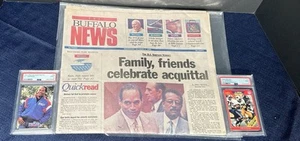 O.J. Simpson PSA 9 Card Lot + Historic Buffalo Newspaper ๐ฐ ๐๐งค๐ช - Picture 1 of 6
