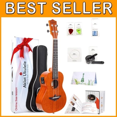 Электрическая укулеле профессионального класса с эквалайзером и стартовым комплектом - Изображение 1 из 4