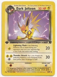 Dark Jolteon #38/82 Team Rocket 1° Edizione Pokemon Non Holo TCG HP - Foto 1 di 2