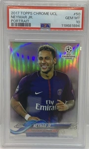 2017-18 Topps Chrome UEFA Neymar Variation Portrait Refractor #50 PSA 10 SP SSP - Bild 1 von 2