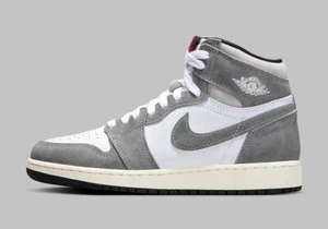 Nike Air Jordan 1 Retro High OG ‘Washed Black’ GS 5Y (6.5W) Casual Sneakers New✅ - Picture 1 of 8