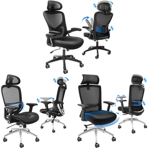 Ergonomic Office Chair Mesh Office Chair Back Lumbar and Head Support - Picture 1 of 38