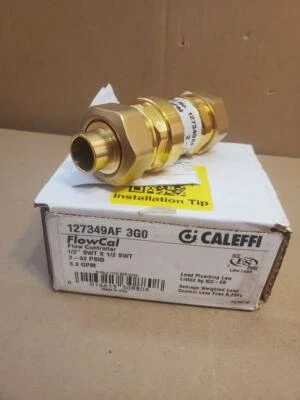 CALEFFI FLOWCAL FLOW CONTROLLER VALVE 1/2" 3.0GPM 127359AF 3G0