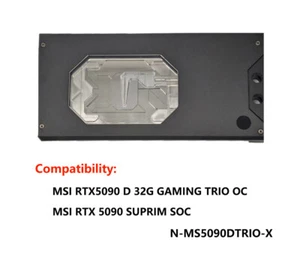 Granzon GPU Water Block For MSI RTX5090 D 32G TRIO OC / SUPRIM SOC - Photo 1/15