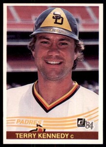 1984 Donruss Baseball Terry Kennedy . San Diego Padres #112.