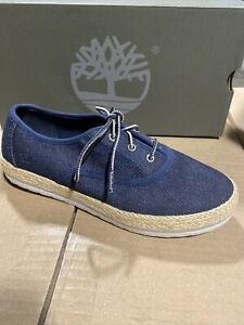 Timberland Eivissa Blue Canvas Lace Up Womens Shoes  TB0A1MBE Size 7