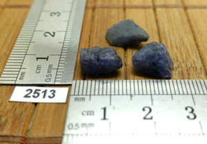Lot 3 X TANZANITE 2,7g pierre brute naturelle TRES RARE ! reiki brut Tanzanie - Picture 1 of 3