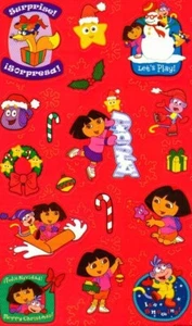 Maxi DORA THE EXPLORER CHRISTMAS Sandylion Stickers *VINTAGE* - Picture 1 of 1
