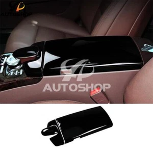 Bright Black Console Armrest Box Panel Decor Fit For Benz S-Class W221 2008-2013 - Foto 1 di 10