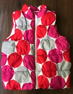 Girls White Pink Orange Body Warmer Padded Gilet M 7-8 - Picture 1 of 3