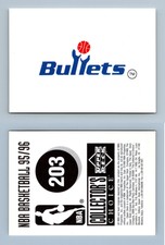 Bullets #203 Collectors Choice 1995-6 Basketball Sticker