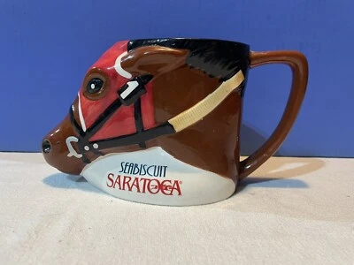 Чистокровные скачки Саратога трек морское печенье кружка винтажный треугольник H цвет - Изображение 1 из 4