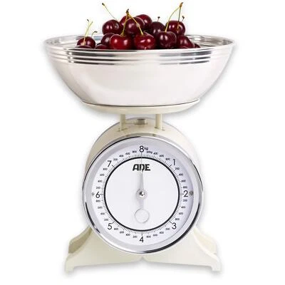 Mechanische Küchenwaage im Retro-Stil | präzise Anzeige bis 8 kg | klassische... - Bild 1 von 4