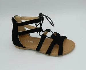 New Girl’s Suede Lace-Up Gladiator Flat Sandal - Picture 1 of 13
