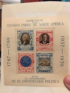 Homenaje A Los Estados Unidos De Norte América Guatemala/4 Stamps Mint 1937-39 - Picture 1 of 2