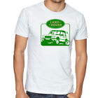 Land Rover samochód biały t-shirt -690