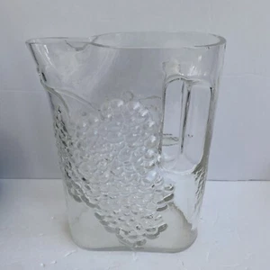 Carl Riedel Österreich Kristall Traube und Blatt Glas Klar Krug Karaffe - Bild 1 von 10