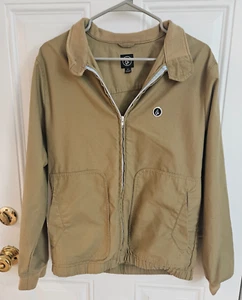 Volcom Jacket Men Small Beige Blown Away Zip Jacket - Picture 1 of 11