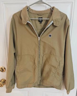 Volcom Jacket Men Small Beige Blown Away Zip Jacket - Image 1 of 4