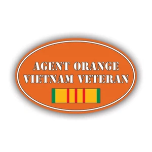 Oval Agent Orange Vietnam Veteran Sticker Decal - Weatherproof - ribbon - Bild 1 von 4