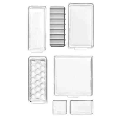 OXO Good Grips Juego de organización de refrigerador de 8 piezas 5,3 x 14,3 x 15,35 transparente Foto 1 de 4