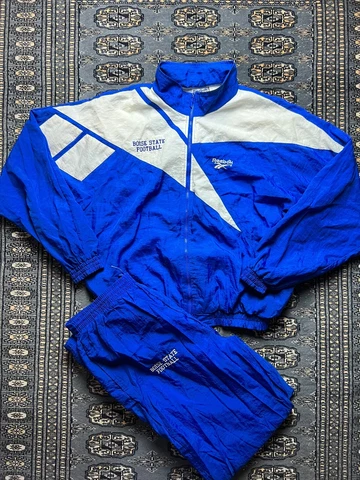 Vtg Reebok Boise State Football Windbreaker Track Suit Size XL Cover