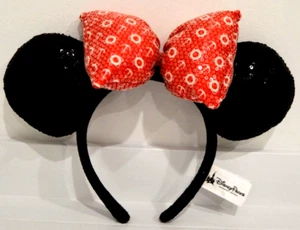 Disney Cruise Line DCL MINNIE MOUSE Ears Headband Black Red Bow Anchor Boat - Picture 1 of 3