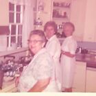 Vintage Kitchen Snapshot Candid Photo Pyrex Appliances Cabinets 3 Grandmas Retro