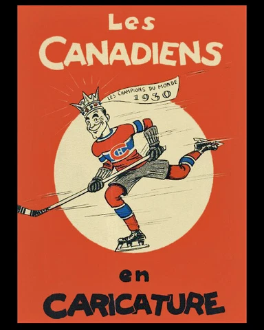 Montreal Canadiens 1930 NHL Championship Art Poster - 8x10 Color Photo Cover