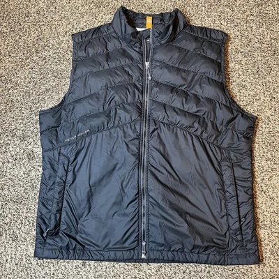 Chaleco chaleco acolchado Peter Millar All Course para hombre XL negro con cremallera Foto 1 de 4