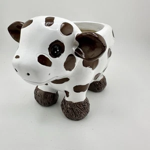 NIB Resin Cow Succulent Flower Pot - Picture 1 of 11