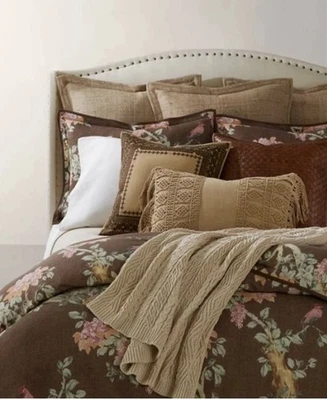 Edredom Ralph Lauren Harlow Brinly Queen completo pássaro floral $550 novo - Imagem 1 de 4