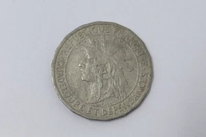 Guadeloupe 1903 Copper Nickel 50 Centimes Cent Coin - Picture 1 of 9